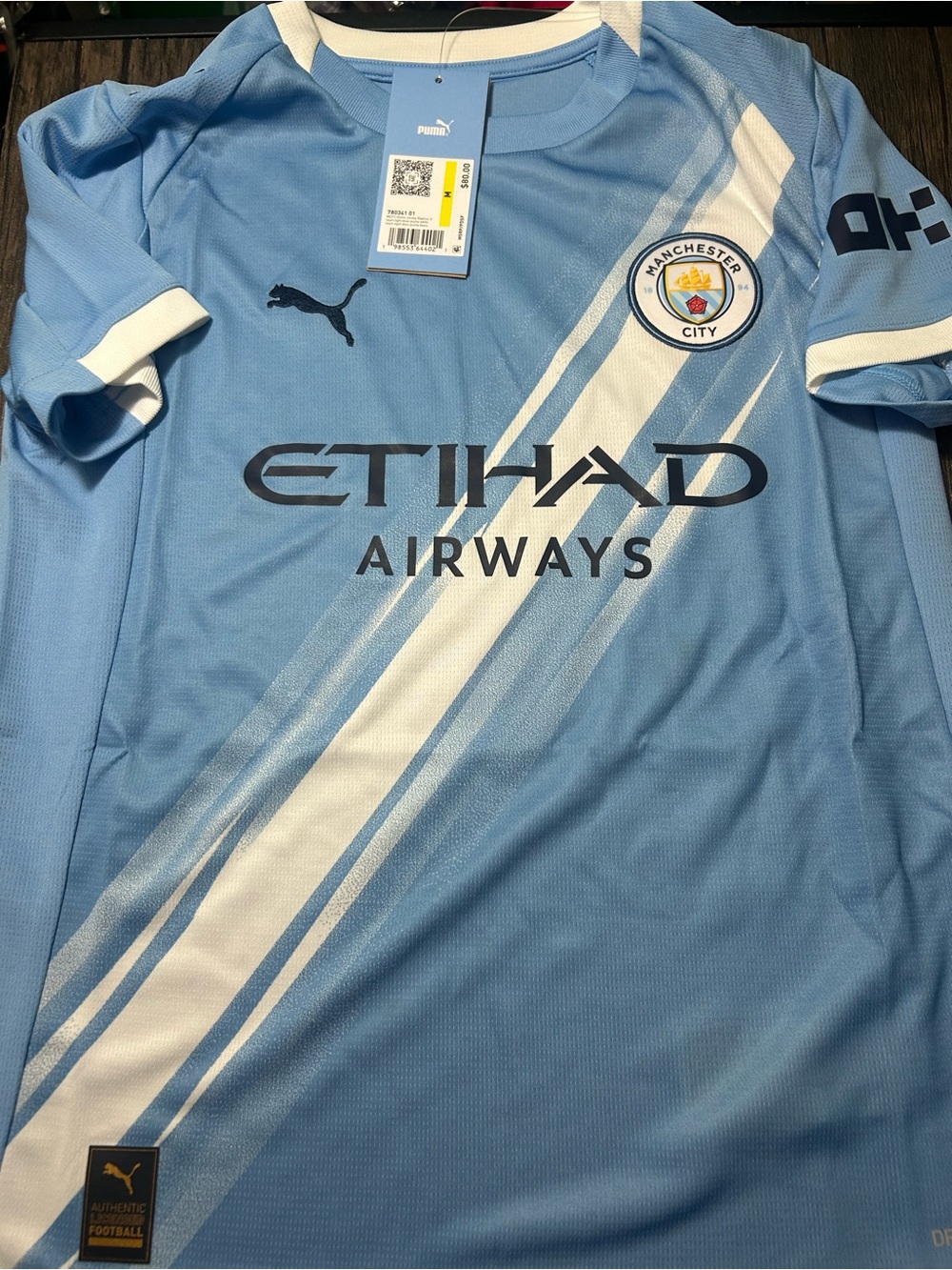 Puma MANCHESTER CITY Youth JERSEY Sz S,M,L New w tags